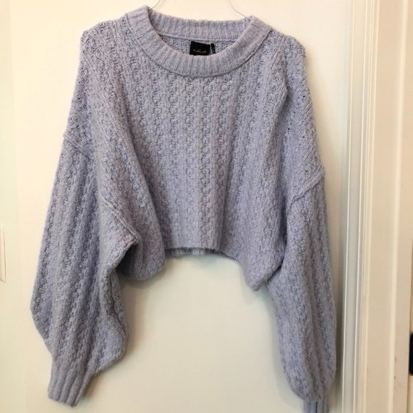Urban Outfitters Sweaters - Women's Size L Urban Outfitters Light Blue/Lavender Cropped Sweater